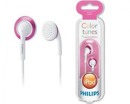Fone de ouvido rosa para Ipod - PHILIPS - R$21,95